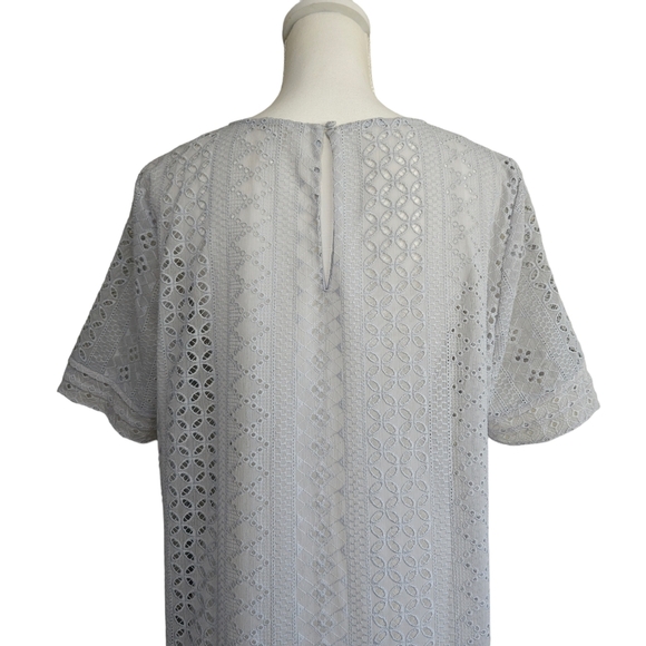 Sundance Lucille Lace Shift Dress in Grey - Picture 5 of 6